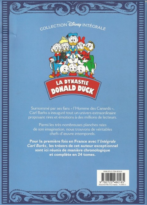 Verso de l'album La Dynastie Donald Duck Tome 1 Sur les traces de la licorne et autres histoires (1950 - 1951)