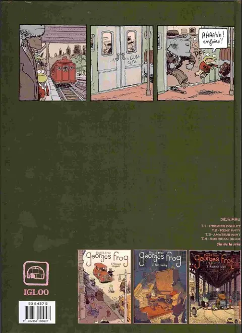 Verso de l'album Georges Frog Tome 4 American dream
