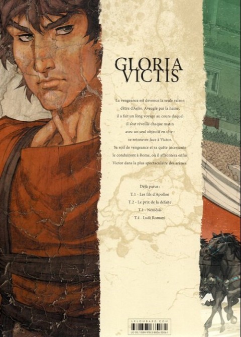 Verso de l'album Gloria Victis Tome 4 Ludi romani