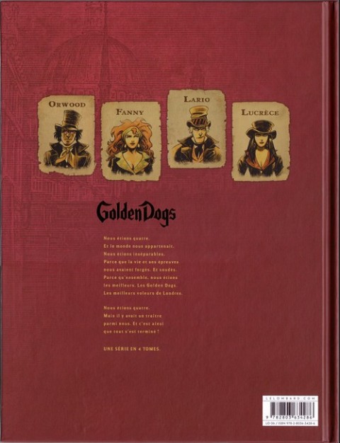 Verso de l'album Golden Dogs Tome 3 Le juge Aaron