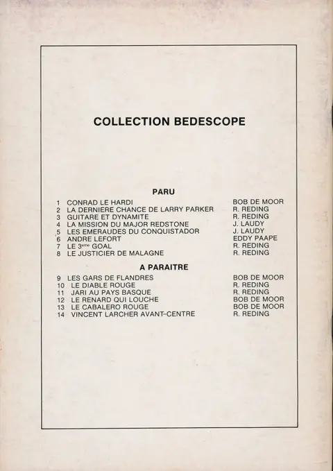 Verso de l'album Jari Tome 8 Le justicier de Malagne