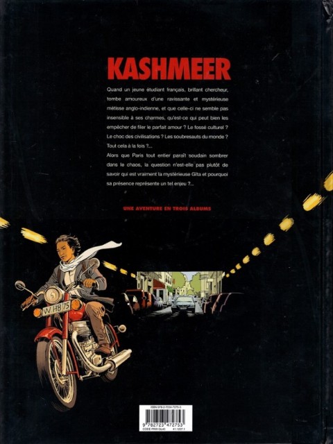 Verso de l'album Kashmeer Tome 1 La Danse de Kali
