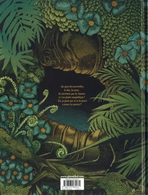 Verso de l'album Alice au pays des singes Livre I