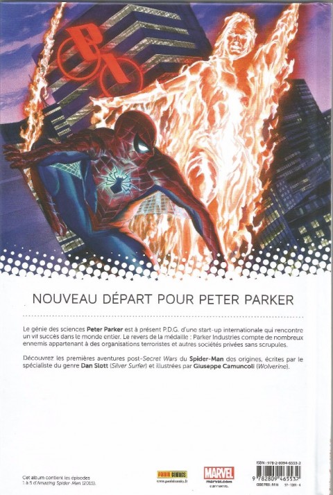 Verso de l'album All-New Amazing Spider-Man Tome 1 Partout dans le monde