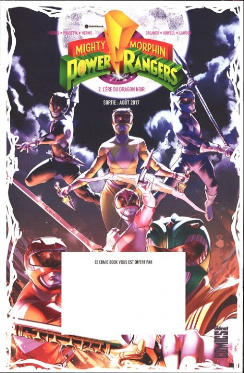 Verso de l'album Mighty Morphin Power Rangers Pink