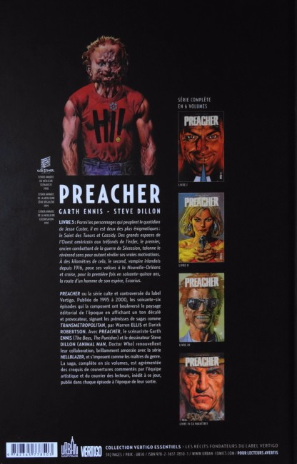 Verso de l'album Preacher Livre III