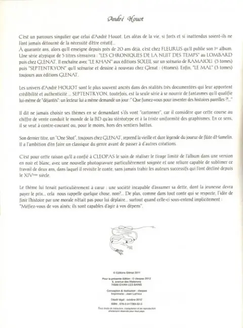 Autre de l'album Hamelin Le joueur de flûte d'Hamelin