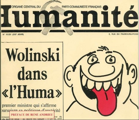 Couverture de l'album Wolinski dans l'Huma Tome 1 Wolinski dans l'Huma (1977)