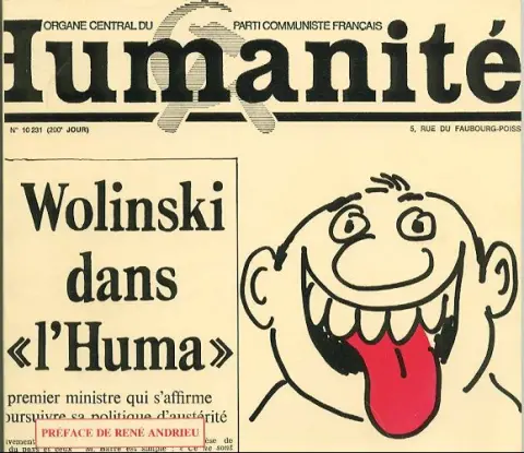 Wolinski dans l'Huma