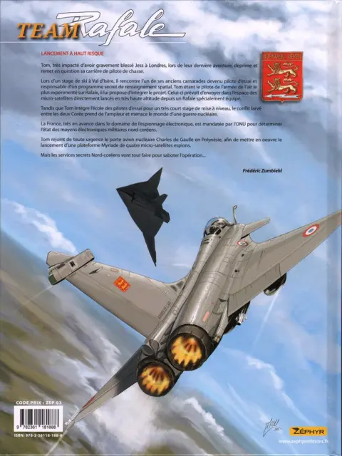 Verso de l'album Team Rafale N° 8 Lancement à Haut Risque