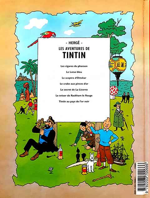 Verso de l'album Tintin Tome 9 Le Crabe aux pinces d'or