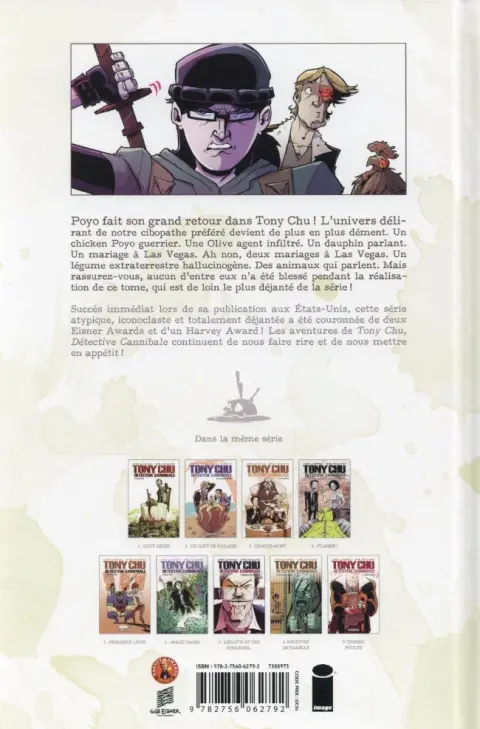 Verso de l'album Tony Chu - Détective cannibale Tome 9 Tendre poulet