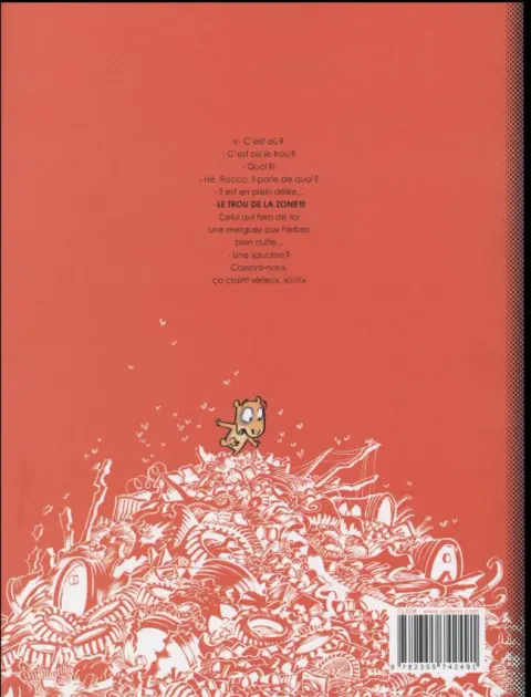 Verso de l'album Le trou de la zone