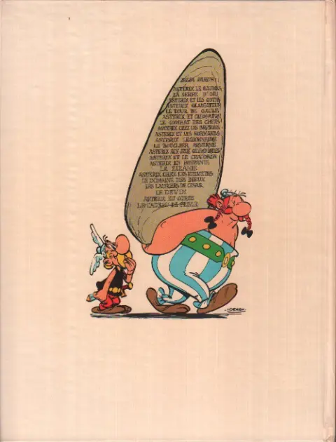 Verso de l'album Astérix Tome 5 Le tour de Gaule d'Astérix