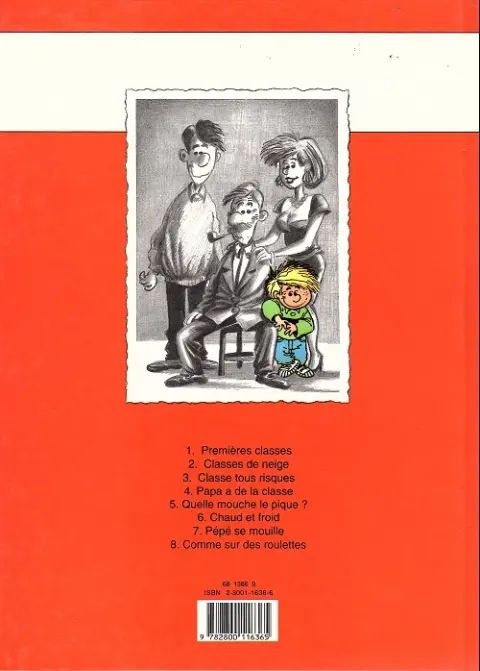 Verso de l'album Cédric Tome 1 Premières classes