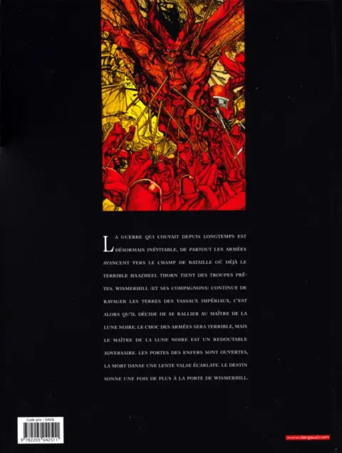 Verso de l'album Chroniques de la Lune Noire Tome 5 La danse écarlate