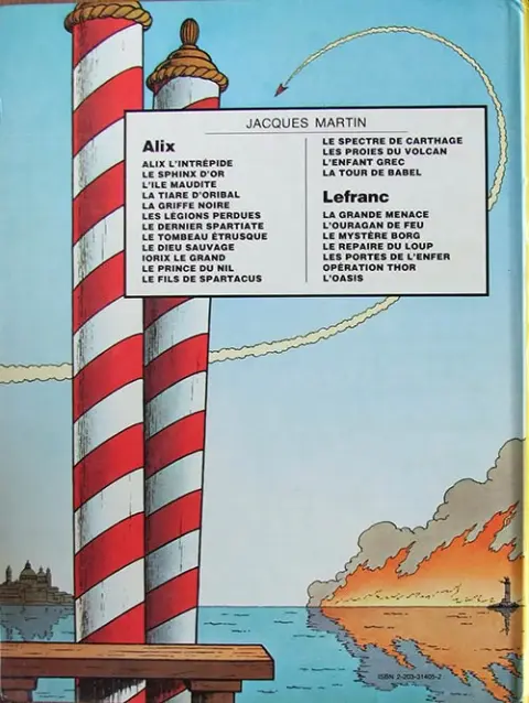 Verso de l'album Lefranc Tome 5 Les portes de l'enfer