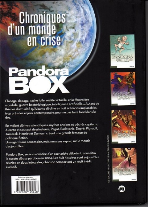 Verso de l'album Pandora Box Intégrale L'orgueil - La paresse - La gourmandise - La luxure