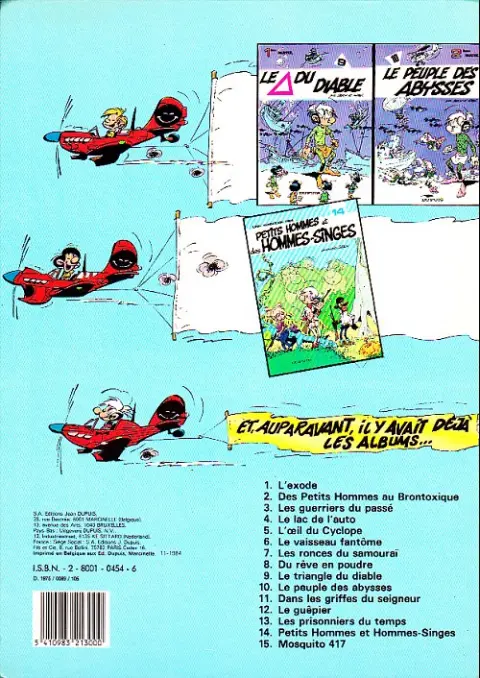 Verso de l'album Les Petits hommes Tome 4 Le lac de l'Auto