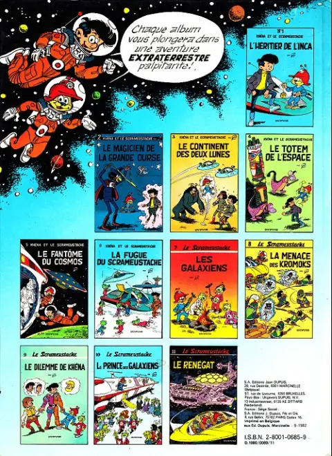 Verso de l'album Le Scrameustache Tome 8 La menace des Kromoks