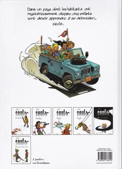 Verso de l'album Seuls Tome 1 La disparition