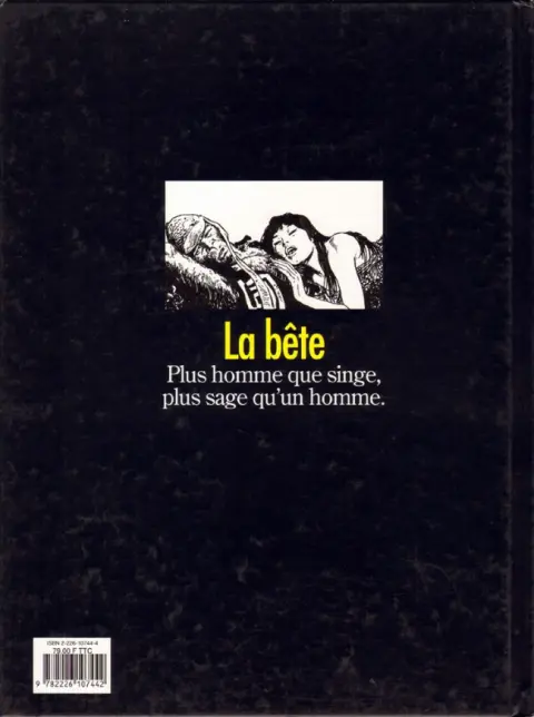 Verso de l'album La bête