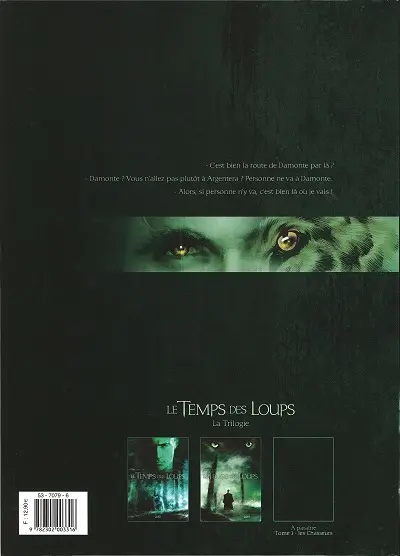 Verso de l'album Le Temps des loups Tome 1 Damonte
