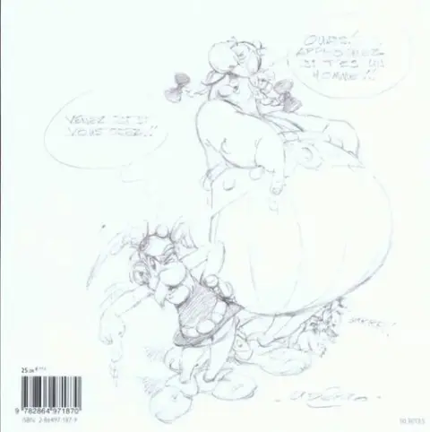 Verso de l'album Le Monde miroir d'Astérix
