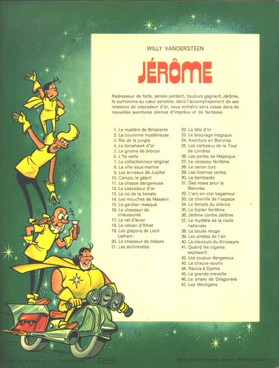 Verso de l'album Jérôme Tome 47 Les Morrigans