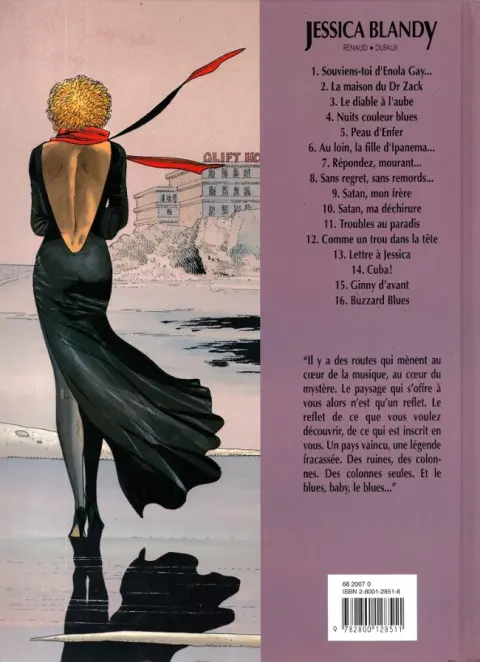 Verso de l'album Jessica Blandy Tome 16 Buzzard Blues