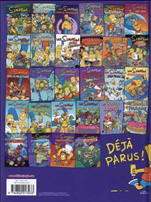 Verso de l'album Les Simpson Tome 29 Club privé