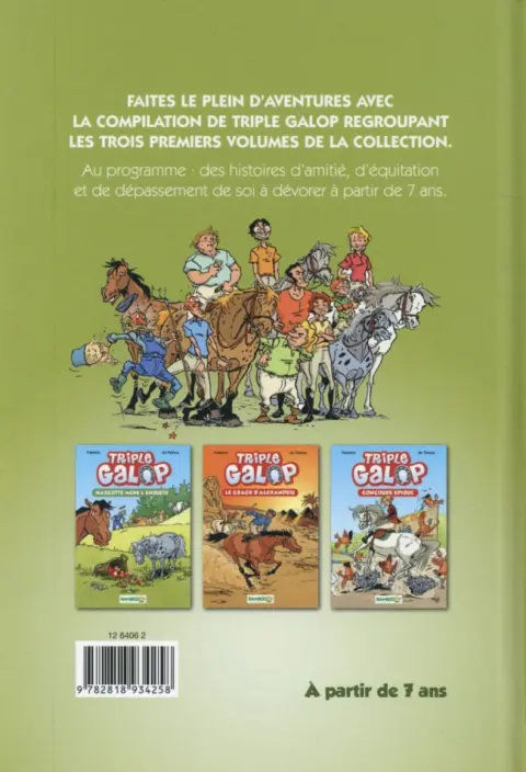 Verso de l'album Triple galop La Compil'