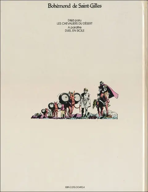 Verso de l'album Bohémond de Saint-Gilles Tome 2 Sortilèges à Malte