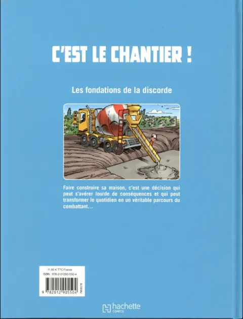Verso de l'album C'est le chantier ! Les fondations de la discorde