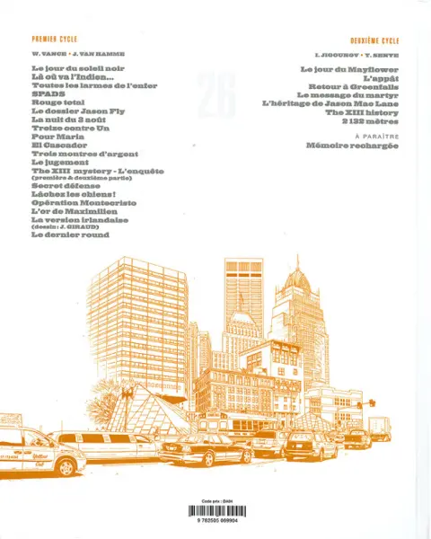 Verso de l'album XIII Tome 26 2132 mètres