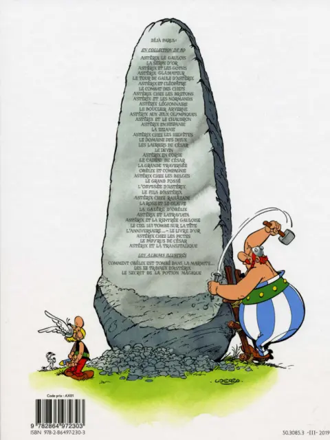 Verso de l'album Astérix Tome 34 L'anniversaire d'Astérix & Obélix - Le livre d'or
