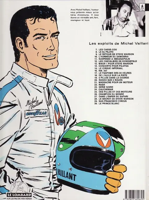 Verso de l'album Michel Vaillant Tome 19 5 filles dans la course !