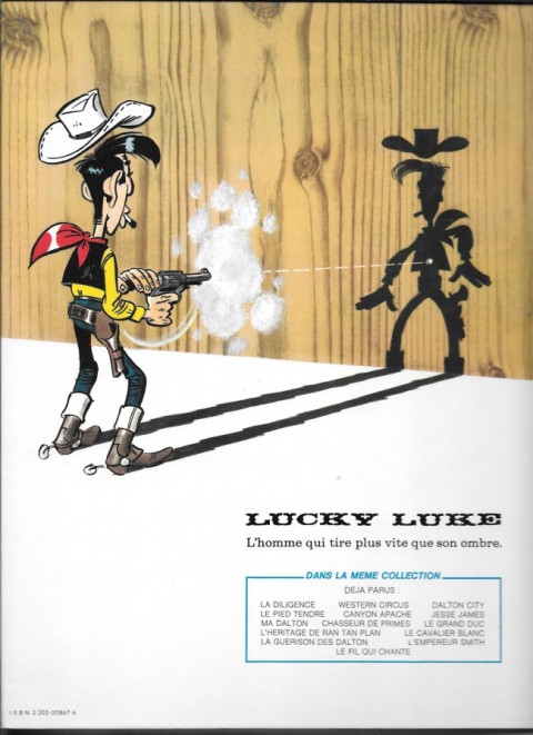 Verso de l'album Lucky Luke Tome 43 Le cavalier blanc
