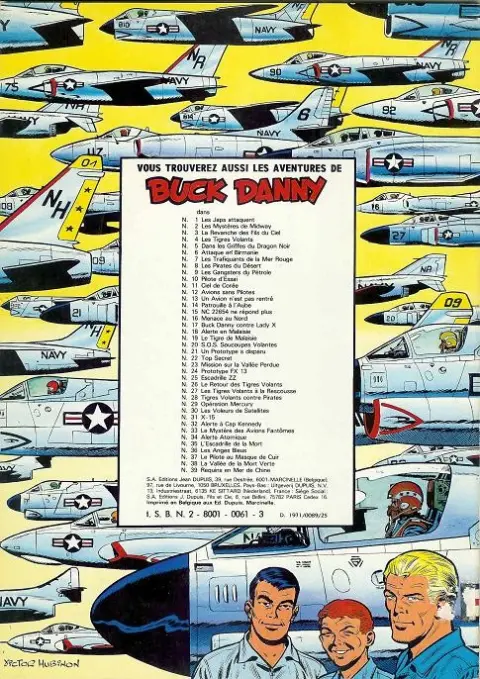Verso de l'album Buck Danny Tome 24 Prototype FX-13