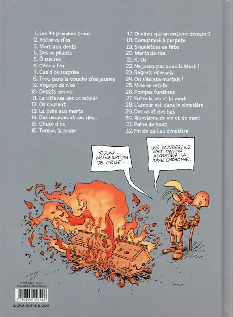 Verso de l'album Pierre Tombal Tome 2 Histoires d'os