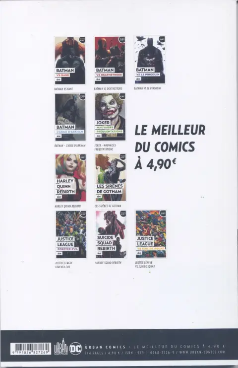 Verso de l'album Le meilleur de DC Comics Tome 4 Batman - L'Asile d'Arkham