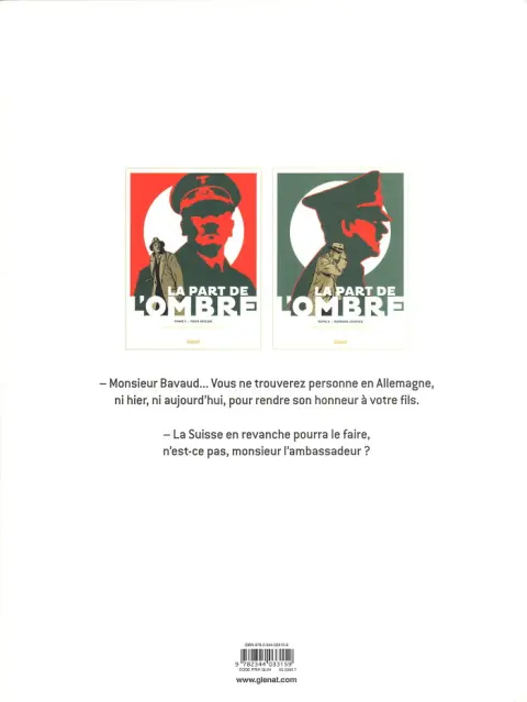 Verso de l'album La part de l'ombre Tome 2/2 Rendre justice