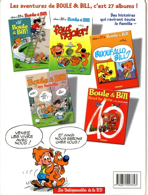 Verso de l'album Boule & Bill Tome 25 V'là Boule & Bill !