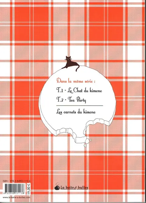 Verso de l'album Le Chat du kimono Tome 3 It is not a Piece of cake