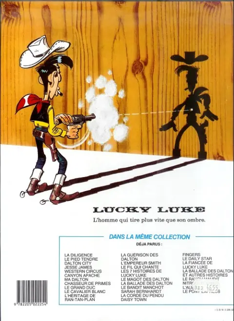 Verso de l'album Lucky Luke Tome 50 Sarah Bernhardt