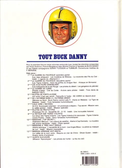Verso de l'album Tout Buck Danny Tome 11 Missions à très haut risque