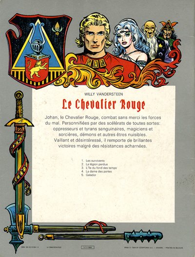 Verso de l'album Le Chevalier Rouge Tome 4 La dame des portes