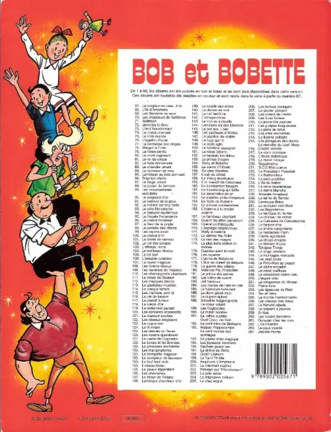 Verso de l'album Bob et Bobette Tome 142 L'attrape-mites