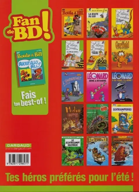 Verso de l'album Boule & Bill Tome 27 Bwouf Allo Bill ?