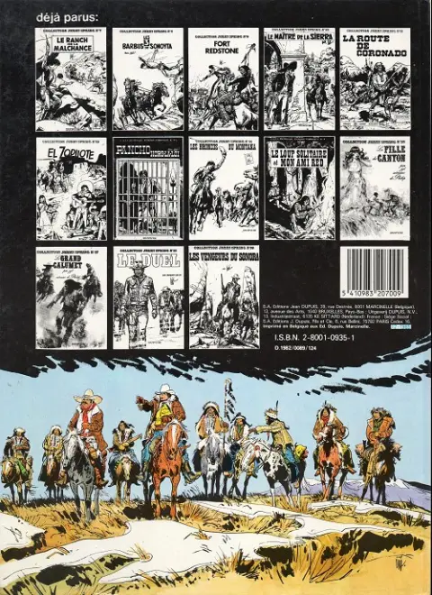 Verso de l'album Jerry Spring Tome 11 La route de Coronado